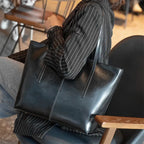 Burminsa Damen Tote Bag aus echtem Rindsleder – Große Luxus-Schultertasche &amp; Shopper Handtasche 2025