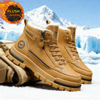 Bottes de neige pour hommes 2025 – High-Top PU-Lederstiefel, rutschfest, kaltresistent, Outdoor- und Winterstiefel