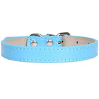 Weiches Leder Hunde- & Katzenhalsband – Verstellbares PU-Leder Halsband mit Schnalle für kleine, mittlere & große Hunde (16 Farben)