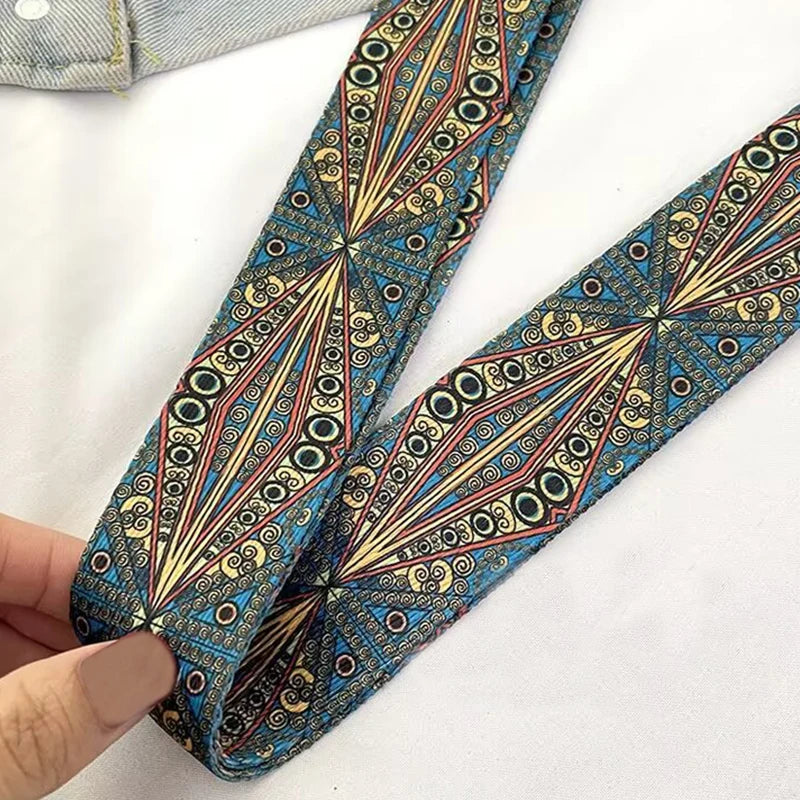 Unisex PU Tote Bag – Lässige Schultertasche mit Ethno-Riemen für Reisen & Fotografie