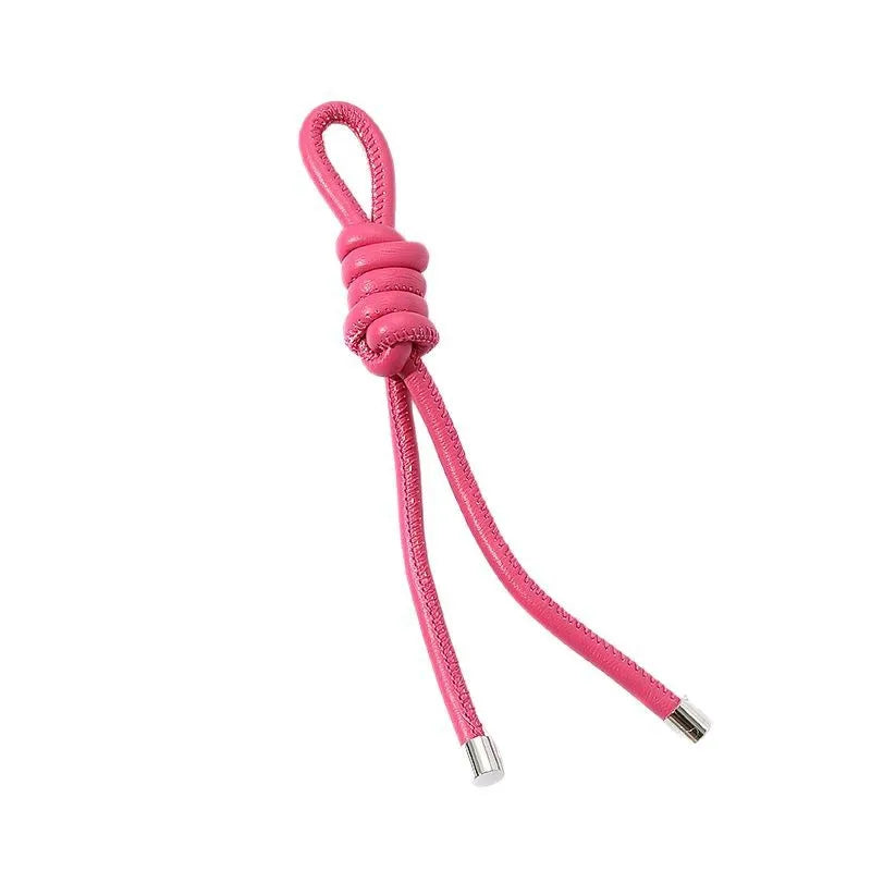 Modischer PU-Leder Seil-Schlüsselanhänger – Vielseitige Hängedekoration für Schlüssel, Handy & Tasche mit O-Ring in Goldoptik