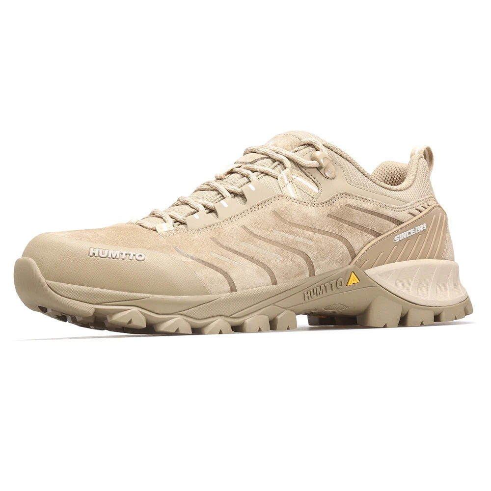 HUMTTO Herren Outdoor Sneaker – Leder Wanderschuhe, Luxus Trekking Boots, rutschfest, wasserabweisend, professionell für Hiking & Sport