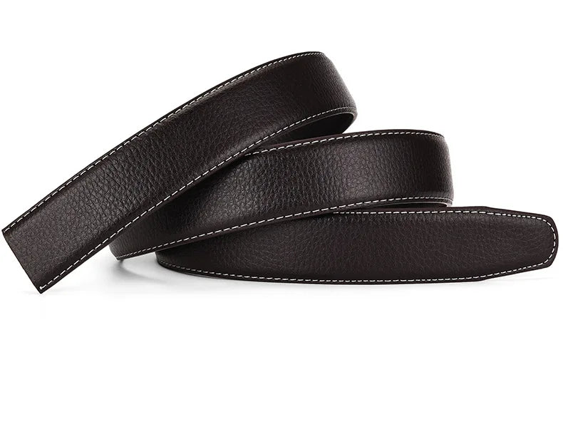 Automatischer Gürtelriemen ohne Schnalle – PU-Leder, 3,5 cm breit, für Herren & Damen