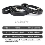 Bunte Leder-Hundeleine für Katzen & Hunde – 1,2 m Weiche PU-Lederleine für Spaziergänge