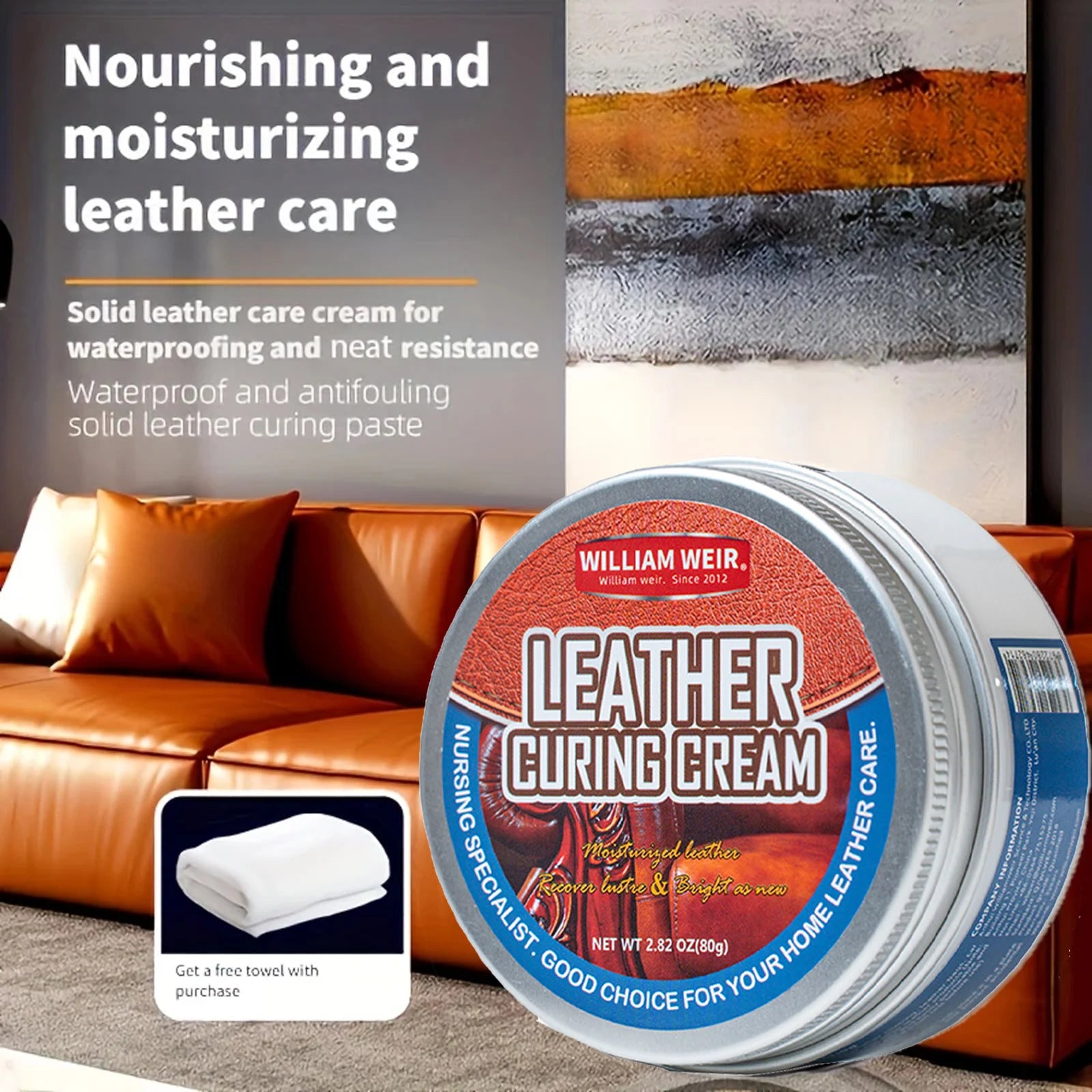 Premium Lederpflege Set 80 g – Reparatur- & Pflegewachs für Auto Innenraum, Schuhe, Taschen & Möbel