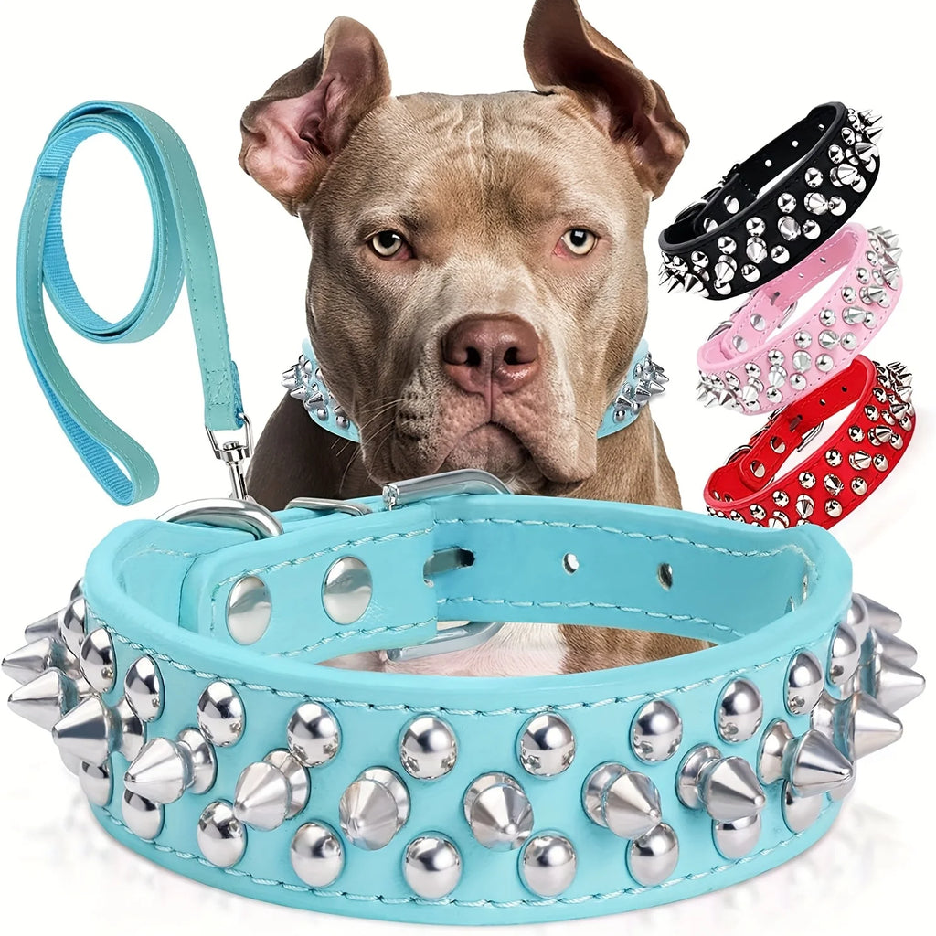 Stilvolles Leder Hunde-Set – Robustes Halsband, Harness & Leine für mittelgroße Hunde