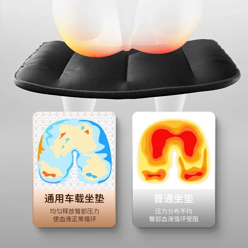 Universelles Auto Sitzkissen aus Leder – Atmungsaktive „Ice Feel“ Sitzauflage für alle Jahreszeiten