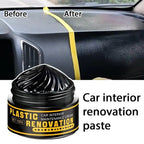 Car Interior & Plastic Scratch Remover Wax – Kunststoff- & Leder-Reparaturwachs für Auto Innenraum, Kratzerentferner & Tiefschwarz-Glanz