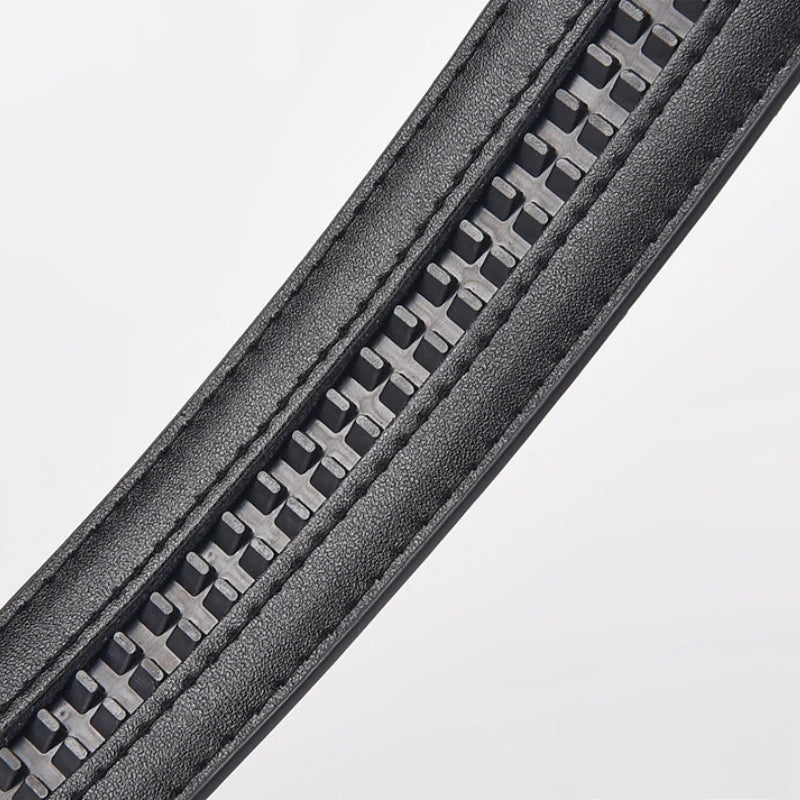 Luxuriöser Herren Ledergürtel mit Automatikverschluss – Schwarz Braun