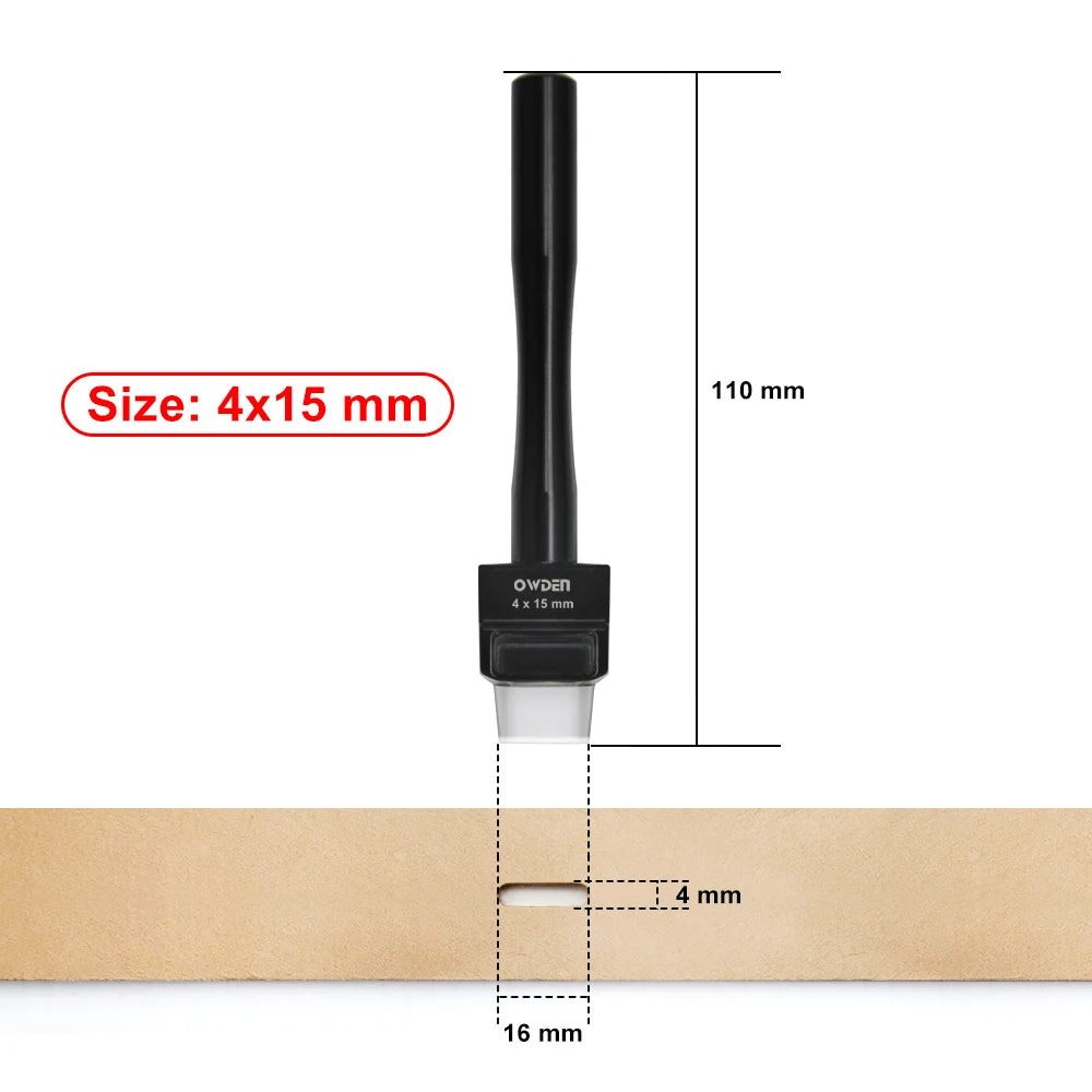 OWDEN Oblong Lederloch Stanzen Set – Ovale Hohlstanzer aus High-Carbon-Stahl für Gürtel, Riemen & Lederarbeiten (19 Größen)