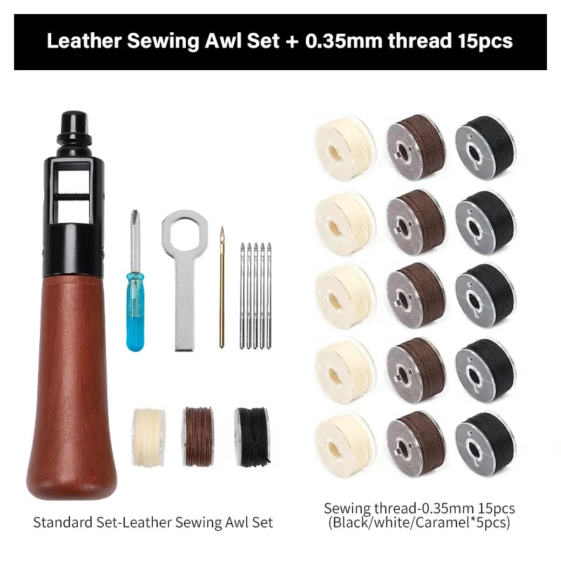 WUTA Leder Handnähmaschine Speedy Stitcher – Profi Nähahle Set für Leder, Canvas & Reparaturen