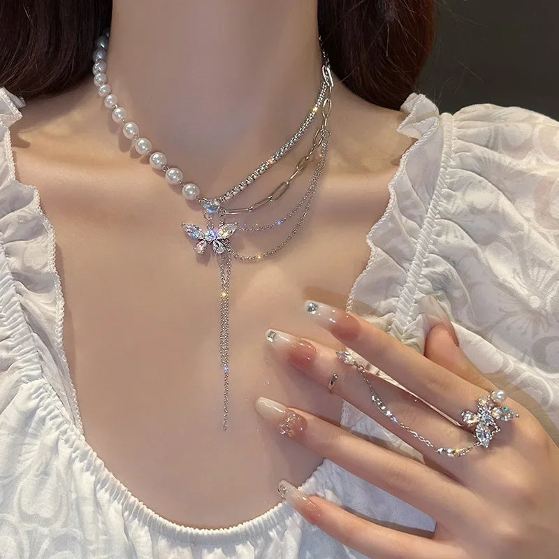 Vintage schwarze Lederkette mit geflochtenem Band & geometrischem Anhänger – Schlichte Halskette für Damen & Girls