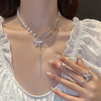 Vintage schwarze Lederkette mit geflochtenem Band & geometrischem Anhänger – Schlichte Halskette für Damen & Girls
