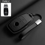 Étui de clé de voiture en cuir souple pour Mercedes-Benz – Étui de clé de qualité supérieure pour A, C, E, S, G-Klasse, GLC, CLA, GLB, GLS, GLA (W177/W205/W213/W222/X167)