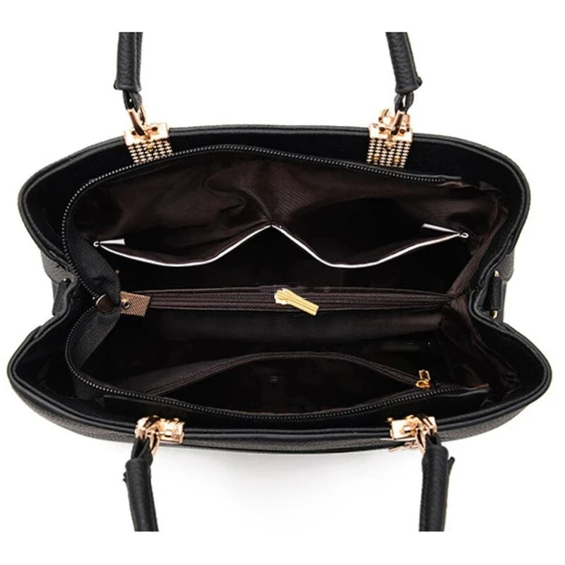 Damen PU-Handtasche – Crossbody & Messenger Bag mit Blumen-Design für Alltag & Shopping