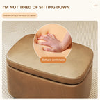 Multifunktionaler Leder Sitzhocker mit Stauraum – Moderner Organizer Ottoman für Wohnzimmer, Flur & Schlafzimmer