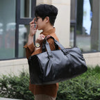 Singelila Golf Boston Bag – Große PU-Leder Golfkleidungstasche für Reisen, Business und Sport, Unisex Crossbody Handbag