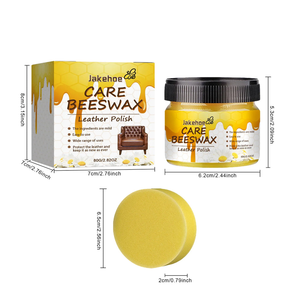 Lederpflegecreme mit Bienenwachs – Reparatur- & Pflegewachs für Schuhe, Stiefel, Autositze & Möbel | Leder auffrischen, schützen & reparieren