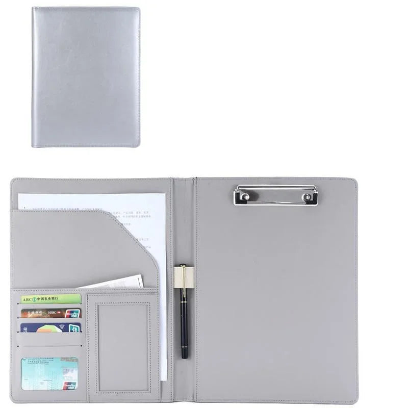 A4 PU-Leder Business Organizer Mappe – Vintage Manager Ordner &amp; Dokumentenmappe mit Klemmbrett für Büro &amp; Führungskräfte 