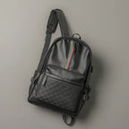 ETONWEAG Luxus Herren Rucksack – Mochila de cuero PU para ordenador portátil con mayor capacidad (15,5 pulgadas) 