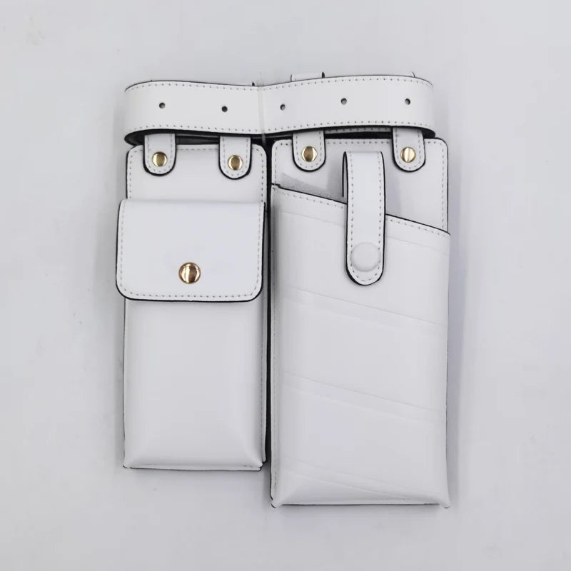 REREKAXI 2er-Set Damen Hip-Hop Bauchtaschen – PU-Leder Fanny Pack & Crossbody Chest Bag, Streetwear Gürteltaschen für Frauen