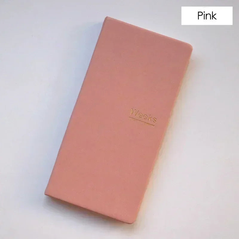 Elegantes Wochenplaner Notizbuch aus PU-Leder – Perfekt für Arbeit, Studium & Zeitmanagement