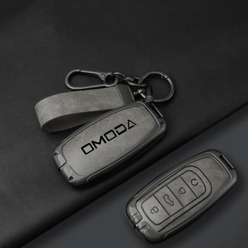 Funda de cuero de metal premium para coche Chery Omoda - Funda para llave para Omoda C5, E5, C9, Omoda 5 y 9 (EV y PHEV 2024-2025)