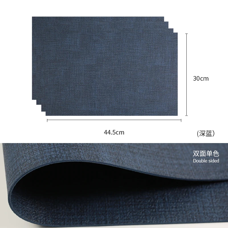 Tabletex Luxuriöse PVC-Kunstleder Tischsets in Weiß – Stoffoptik, wasserdicht & pflegeleicht im japanischen Stil (4er Set)