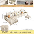 Modernes modulares Ledersofa – Ausziehbares, wasserdichtes L-förmiges Ecksofa mit Armlehne, Schlaffunktion &amp; Stauraum