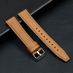 Brazalete de cuero vintage de 20 mm y 22 mm para Samsung Galaxy Watch 4–7 y Xiaomi Redmi Watch – Brazalete clásico para reloj inteligente con diseño dorado 