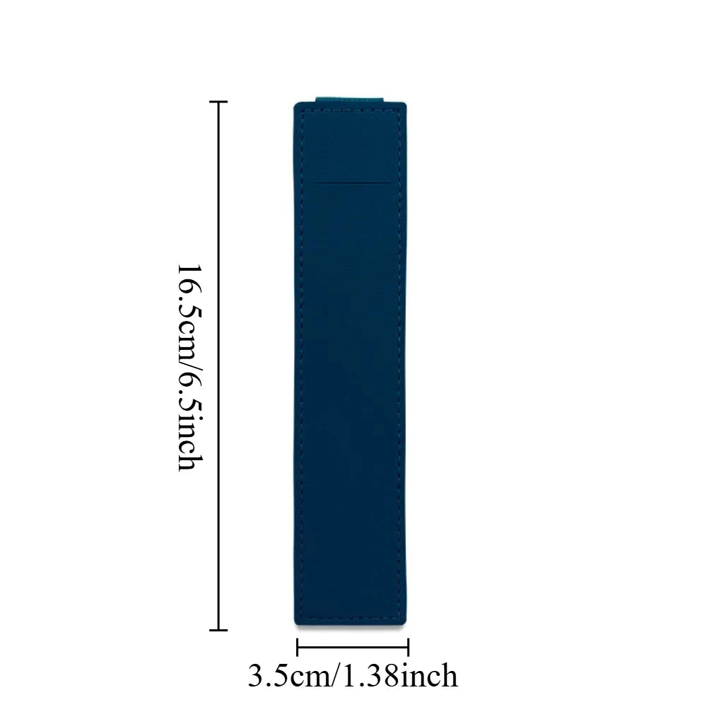 Étui à stylos en cuir PU avec bande élastique – Étui à stylos Schlankes pour journaux, écoles, bureaux et réunions 
