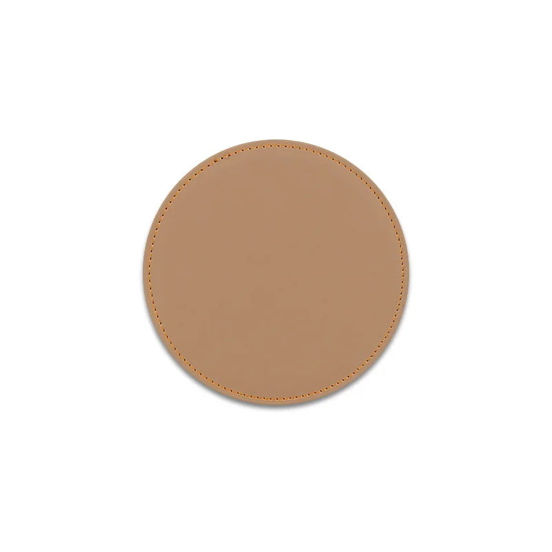 Individueller PU-Leder Untersetzer mit Logo – Achteckiger Kaffee- &amp; Tassenuntersetzer im nordischen Stil | Résistant à l'eau et moderne 