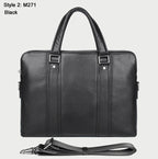 FANCODI Sac à main en cuir pour hommes – Mallette d'affaires Luxus pour ordinateur portable 15,6" et documents
