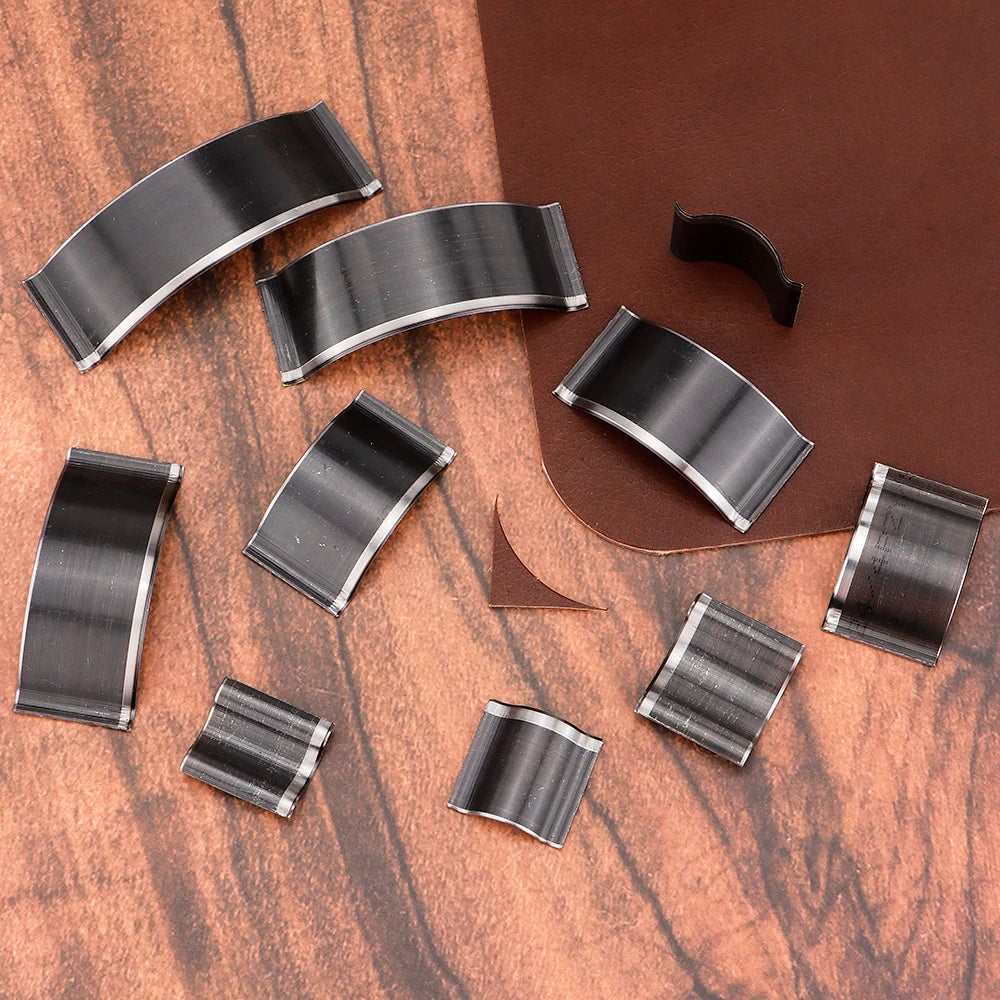 10-teiliges Leder Rundmesser Set – 1/4 Rundklingen aus Carbonstahl für präzise Lederzuschnitte bei Taschen, Gürteln & Uhrenarmbändern