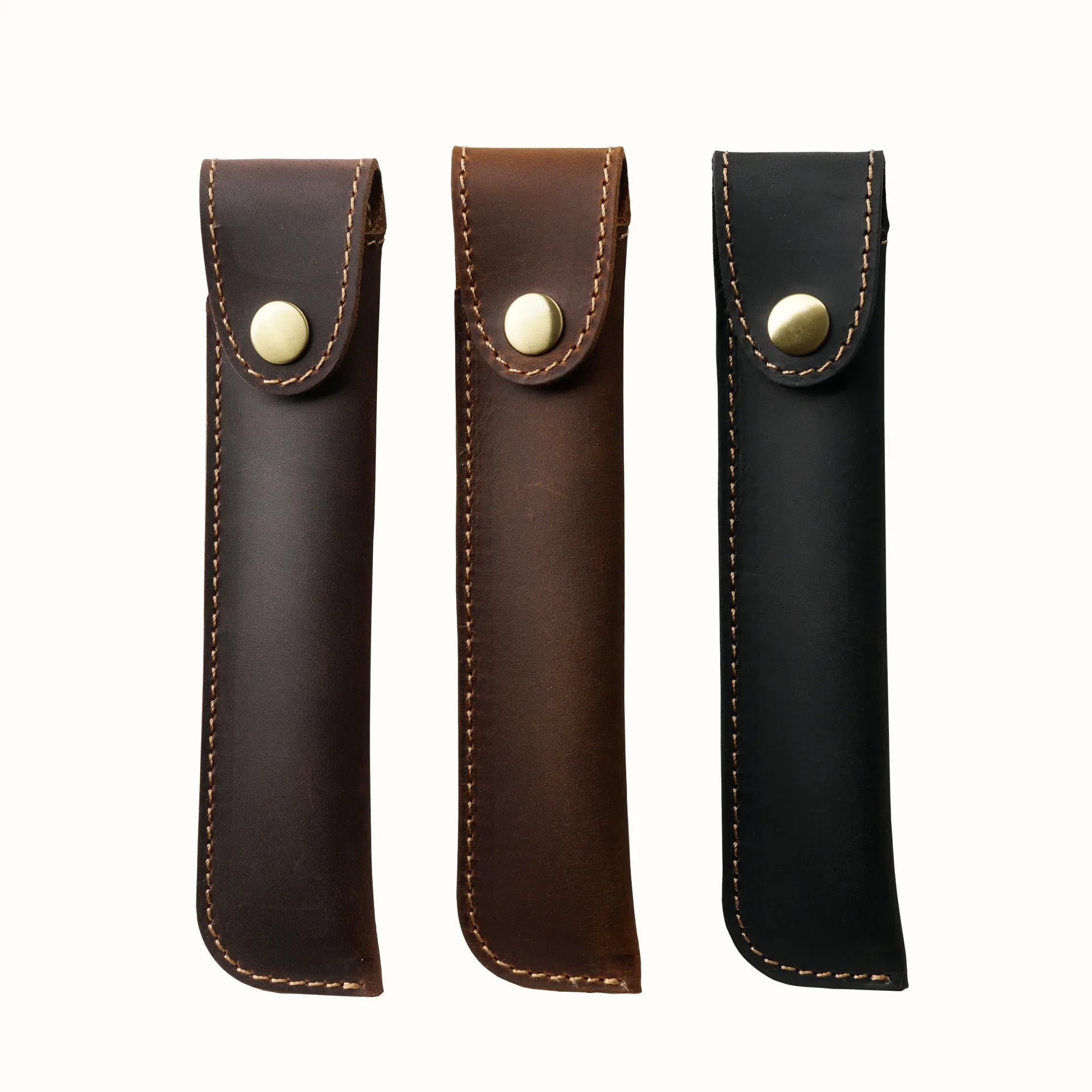 Vintage Leather Stifteetui aus Echtleder – Handgefertigtes Retro Pen Case for Füllfederhalter &amp; Schreibwaren | Schutz &amp; Stil pour l'école et le bureau 