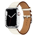 Echtes Lederarmband für Apple Watch – Hochwertiges iWatch Armband 38–49 mm für Series SE, 3–10 & Ultra mit Metallschließe