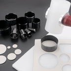 QJH 10-teiliges Rundloch Leder Stanzeisen Set – Hochwertiger Kreisstanzer aus Carbonstahl für Leder, EVA-Schaum, Faserplatten & DIY