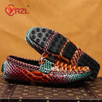 YRZL Herren Loafer aus PU-Leder – Komfortable Mokassins, Handgefertigte Driving Shoes in Übergrößen bis 48