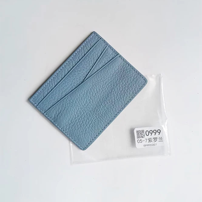 Véritable carte avec initiales – Slim Luxus Card Holder aus Rindsleder für Damen &amp; Herren | Porte-monnaie personnalisé