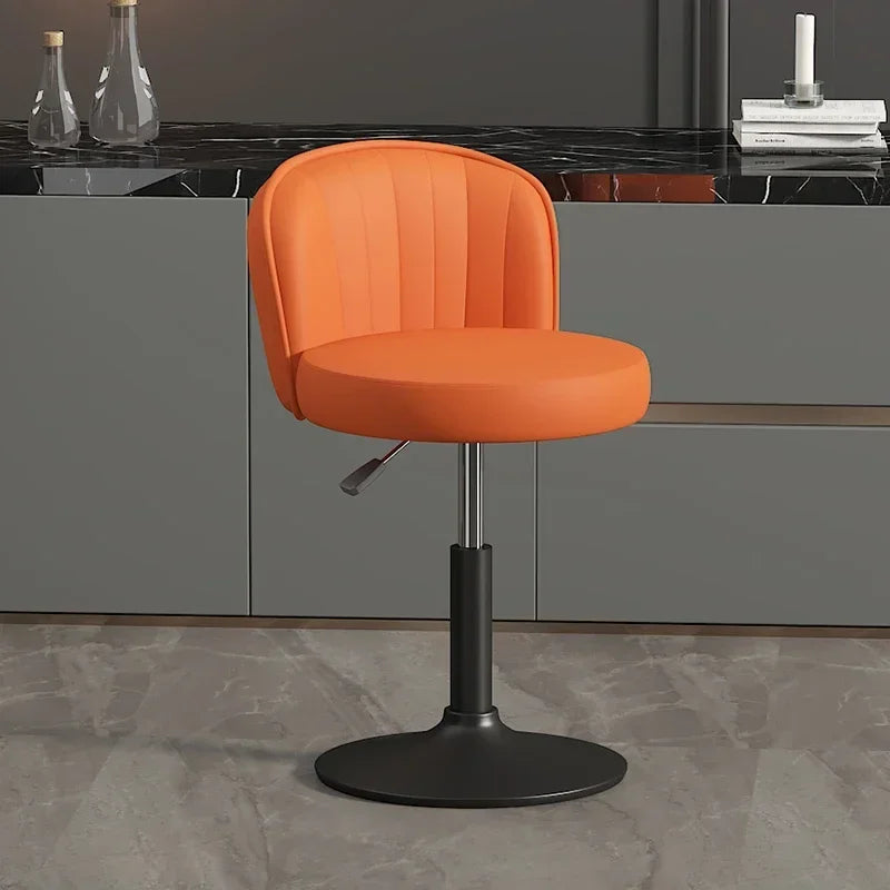 Drehbarer Nordic Barstuhl aus PU-Leder – Höhenverstellbarer moderner Barhocker im italienischen Design für Küche, Bar & Theke