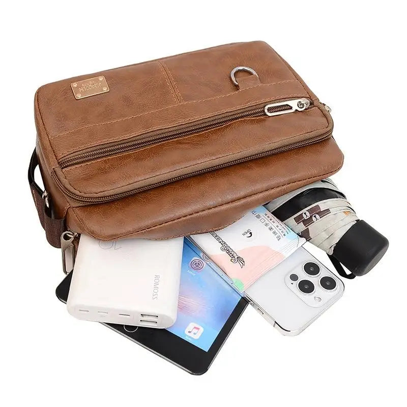 Herren Leder Sling Bag – Multifunktionale Umhängetasche & Crossbody Bag mit großer Kapazität