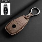 Étui de clé de voiture en cuir souple pour Mercedes-Benz – Étui de clé de qualité supérieure pour A, C, E, S, G-Klasse, GLC, CLA, GLB, GLS, GLA (W177/W205/W213/W222/X167)