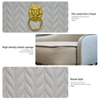 Set de 2 modernas sillas de comedor de piel sintética con diseño moderno y sillas de comedor con ruedas altas, anillos dorados y metal