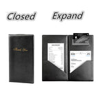 Carpeta de menú de cuero de primera calidad, tarjetero para cheques de invitados, presentador de cheques de restaurante, carpeta de menú para mesero, organizador de chequera 