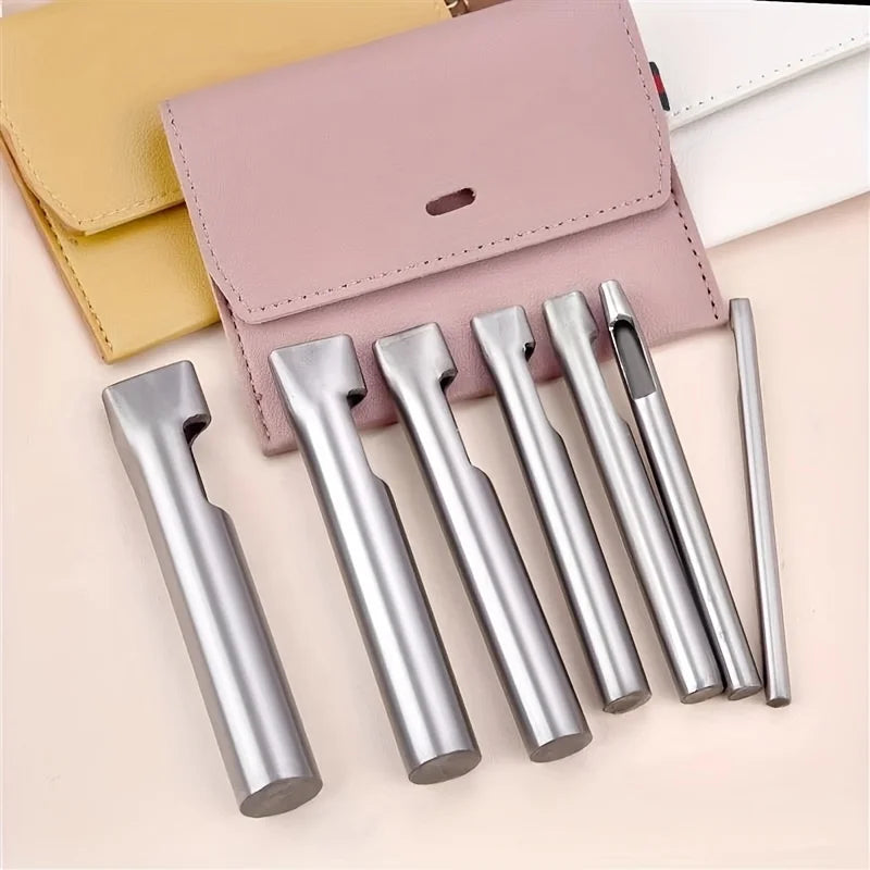 3-teiliges Oval Lederloch Stanzer Set – Ovale Hohlstanzen 1,5–20 mm für Gürtel, Taschen & Lederarbeiten