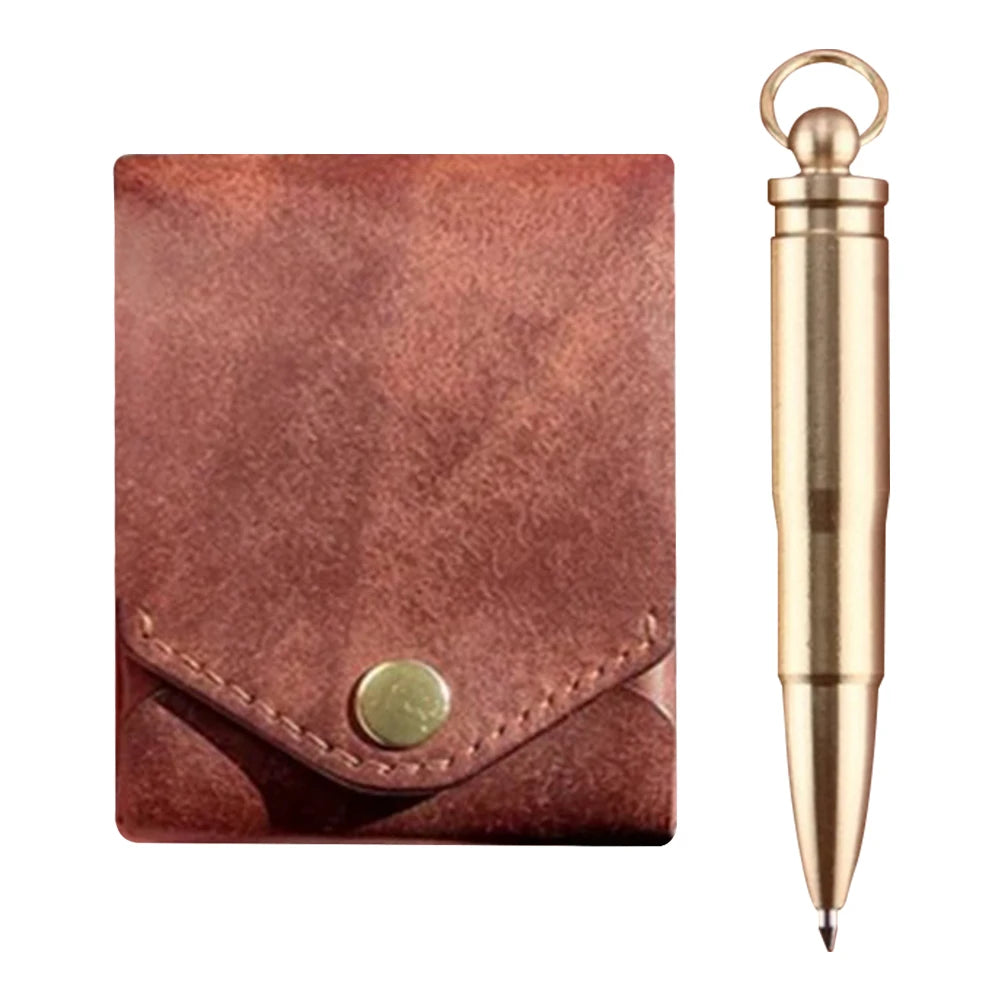 APWIKOGER Multifunktionale Leder-Geldbörse – Slim Wallet mit Stiftfach, ID-Clip und Geldfach für Alltag & Geschenk