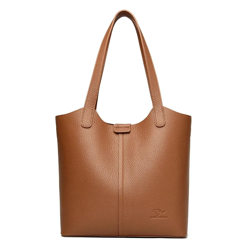 VANDERWAH Luxus PU-Leder Schultertasche – Weiche Casual Tote Bag für Damen, Elegante Handtasche für Alltag & Pendeln
