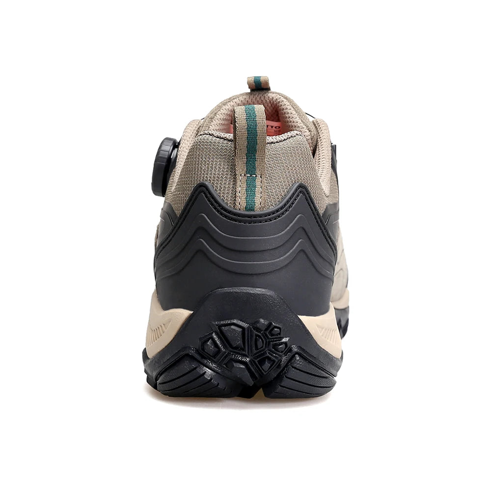 HUMTTO Herren Leder Sneaker – Luxus Outdoor Hiking Boots, Atmungsaktive Wander- und Trekking-Schuhe, Rutschfest & Wasserabweisend