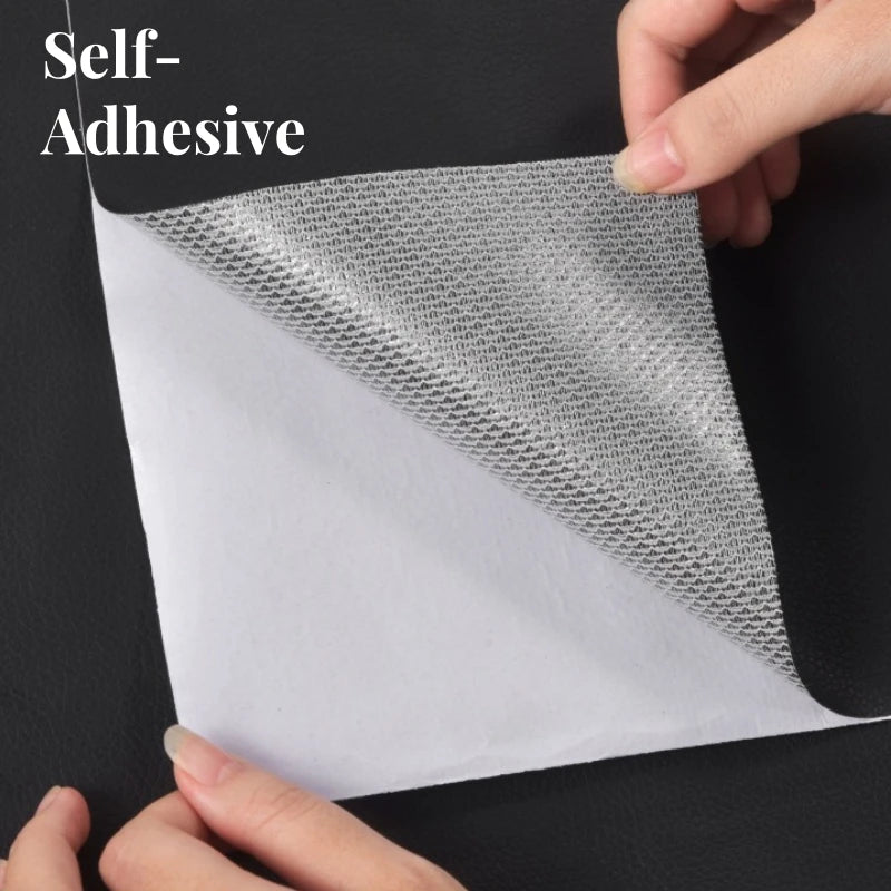 Selbstklebender PVC-Kunstlederstoff mit Litchi-Struktur – 1/3/5/10 Meter Reparaturmaterial für Auto, Sofa & Polster
