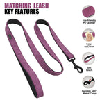 PU-Leder Hunde-Halsband &amp; Leinen-Set – Weich gepolstert, verstellbar, komfortables Spazier-Set für kleine bis große Hunde